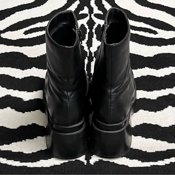 Vintage 90s Y2K SoHo Cobbler Alex Chunky Platform Leather Boots Size 8.5 - Picture 4 of 16